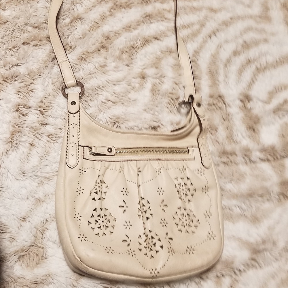 Brighton REHAB cream shoulder bag